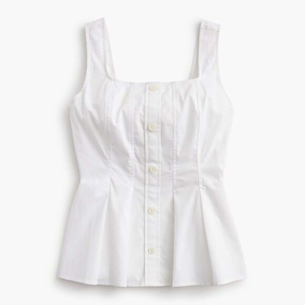 NWT J.Crew Factory Sleeveless Button-up Peplum Top